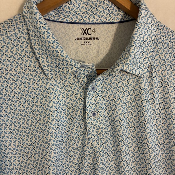 Johnston Murphy XC4 Performance Polo Shirt Mens 3XL Lightweight Geometric AOP - Picture 2 of 8